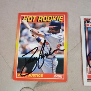Hot Rookie Dale Justice Baseball Card - Orange Border